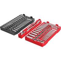 Ensemble de cliquet et douilles avec organisateur &agrave; profil bas Packout, 106 Mcx, Prise de 1/4"/3/8", Profond Chandler Sales