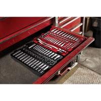 Ensemble de cliquet et douilles avec organisateur &agrave; profil bas Packout, 106 Mcx, Prise de 1/4"/3/8", Profond Chandler Sales