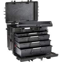Military Mobile Tool Chest With Drawers, 4 Drawers, 22-4/5" W x 15" D x 18" H, Black Chandler Sales