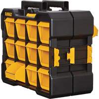 Flip-Bin Organizer, 3-7/8" W x 17-3/4" D x 13-7/8" H, Black/Yellow Chandler Sales