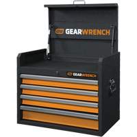GSX Series Tool Chest, 26" W, 4 Drawers, Black/Orange Chandler Sales