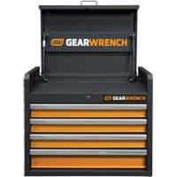GSX Series Tool Chest, 26" W, 4 Drawers, Black/Orange Chandler Sales