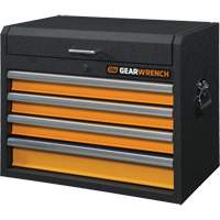 GSX Series Tool Chest, 26" W, 4 Drawers, Black/Orange Chandler Sales