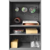 Armoire d'entreposage de produits abrasifs avec panneau perfor&eacute;, Acier, 19-7/8" x 14-1/4" x 32-3/4", Gris Chandler Sales