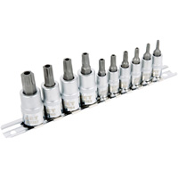 SS1438-10TB 10-Piece 1/4" & 3/8" Drive Tamperproof TORX&reg; Bit Socket Set Chandler Sales