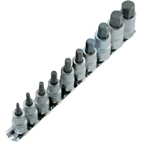 HSW3812-10M Metric Bit Socket Set, Hex, 1/2"/3/8" Drive, 10 Pcs Chandler Sales