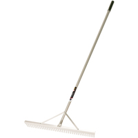 Pro Level Rakes, Aluminum Handle, 36" W, Aluminum Blade, 36 Tines Chandler Sales