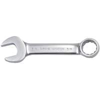 Fully Polished Stubby Combination Wrench, 12 Point, 3/8", Chrome Finish Chandler Sales