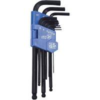 JBHK-9M Ball Nose Hex Key Set, 9 Pcs., Metric Chandler Sales