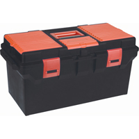 Plastic Tool Box, 22" W x 11" D x 10-1/2" H, Black Chandler Sales