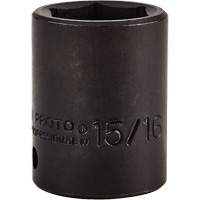 Socket, Impact, 15/16", 1/2" Drive, 6 Points Chandler Sales
