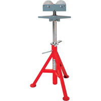 Roller Head  High Pipe Stand #RJ-99, 82-140 cm Height Adjustment, 12" Max. Pipe Capacity, 1000 lbs. Max. Weight Capacity Chandler Sales
