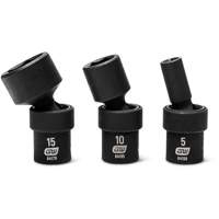 Jeu de 12 douilles m&eacute;triques flexibles universelles &agrave; chocs 1/4" &agrave; 6 pans Chandler Sales
