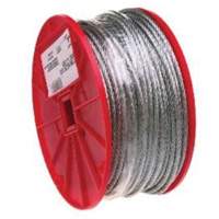 Wire Cable, 500' (152.4 m) x 1/16", 96 lbs. (0.048 tons), Galvanized Chandler Sales