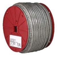 Wire Cable, 250' (76.2 m) x 3/32", 184 lbs. (0.092 tons), Vinyl Coated Chandler Sales