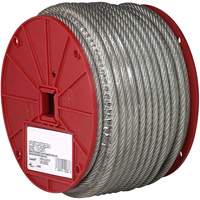 Wire Cable, 250' (76.2 m) x 1/8", 340 lbs. (0.17 tons), Vinyl Coated Chandler Sales