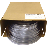 Tubing, Air/Water, 0.375" OD x 100' L, PVC, Clear, 55 PSI @ 20°C Chandler Sales