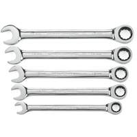 72-Tooth 12 Point Ratcheting Wrench Set, Combination, 5 Pieces, Metric Chandler Sales