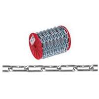 Straight Link Coil Chain, Low Carbon Steel, 2/0 x 120' (36.6 m) L, 520 lbs. (0.26 tons) Load Capacity Chandler Sales