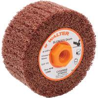 Blendex Surface Conditioning Drum, 4-1/4" Dia. x 2" W, 5/8"-11 Arbor, Coarse Grit Chandler Sales