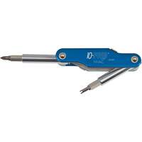 Tournevis/tourne-&eacute;crou 10-en-1 avec outil pour obus de valve Schrader, 8-3/4" lo, Prise Style poche pliant Chandler Sales