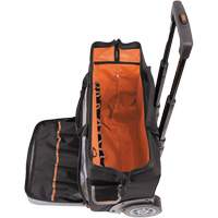 Tradesman Pro Rolling Tool Bag, Ballistic Polyester, 24 Pockets, Black/Orange Chandler Sales