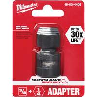 Adaptateur de douille carr&eacute;e &agrave; hexagonale pour tournevis &agrave; percussion Shockwave, Chocs, Prise 1/4", Douille 3/8", 1,875" lo Chandler Sales