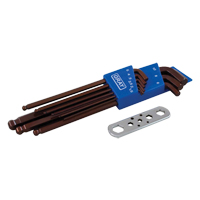 Long Arm Ball Hex Key Set, 9 Pcs., Metric Chandler Sales