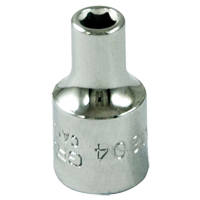 Socket, 4 mm, 1/4" Drive, 6 Points Chandler Sales