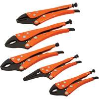 Straight Curved & Long Nose Locking Pliers Set, 5 Pieces Chandler Sales