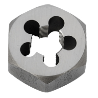 Hex Rethreading Die Nut, 1"/1-1/16" Dia., 3/8"-18 Thread, Carbon Steel/Chromium Steel Chandler Sales