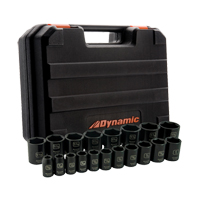 Jeu de douilles SAE, 19 Mcx, Chocs, Prise de 1/2" Chandler Sales