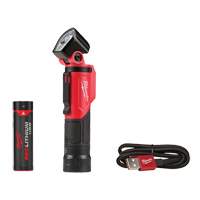 Lampe de poche pivotante USB, DEL, 500 lumens, Piles Rechargeable Chandler Sales