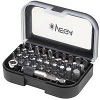 Driver Bit Set, 32 Pcs., Hex/Phillips/Slotted/Square/Torx&reg; Chandler Sales