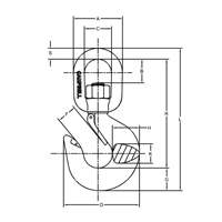 Crochet de levage pivotant avec loquet Chandler Sales