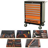 Auto Mechanic Set with Rolling Cabinet, 125 Pieces Chandler Sales
