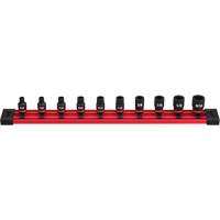 Jeu de douilles SAE &agrave; 6 pans Shockwave Impact Duty, 10 Mcx, Chocs, Prise de 1/4" Chandler Sales