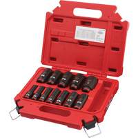 Jeu de douilles SAE &agrave; 6 pans Shockwave Impact Duty, 12 Mcx, Chocs, Prise de 3/8", Profond Chandler Sales