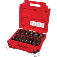 Jeu de douilles m&eacute;triques &agrave; 6 pans Shockwave Impact Duty, 14 Mcx, Chocs, Prise de 1/2", Profond Chandler Sales