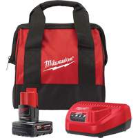 M12 Battery Pack & Charger Starter Kit, Lithium-Ion, 12 V, 4 A Chandler Sales