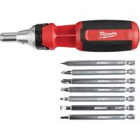 Tournevis &agrave; rochet 9 en 1 avec embouts multiples &agrave; carr&eacute; conducteur, 9-1/10" lo, Prise Coussin&eacute;e Chandler Sales