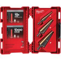 Step Drill Bit Set, 3 Pieces, High Speed Cobalt Chandler Sales