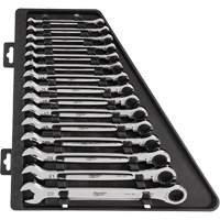 Ratcheting Wrench Set, Combination, 15 Pieces, Metric Chandler Sales