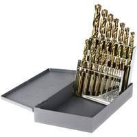 Drillco&reg; Heavy-Duty Jobber Length Drill Bit Set, 15 Pieces, Cobalt Chandler Sales