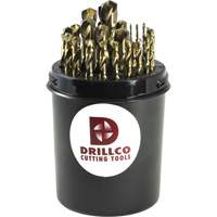 Drillco&reg; Imperial Drill Pal Jobber Length Drill Bit Set, 29 Pieces, Cobalt Chandler Sales