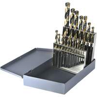 Drillco&reg; Metric Jobber Length Drill Bit Set, 19 Pieces, High Speed Steel Chandler Sales