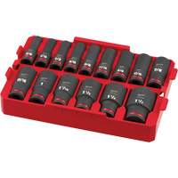 Shockwave Impact Duty Packout SAE Socket Set, 15 Pcs, Impact, 1/2" Drive Size, Deep Chandler Sales