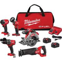 M18 Fuel 5-Tool Combo Kit, Lithium-Ion, 18 V Chandler Sales