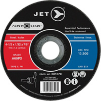 A60PX Power-Xtreme Cut-Off Wheel, 4-1/2" x 1/32", 7/8" Arbor, Type 1, 13300 RPM Chandler Sales