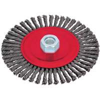 Brosse &agrave; cordon de soudure pour meuleuse angulaire, Dia. 6", Fils 0,02", Arbre 5/8"-11, Acier Chandler Sales